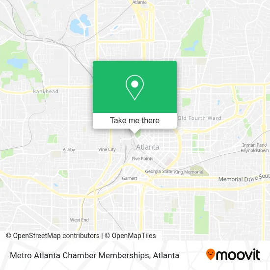 Metro Atlanta Chamber Memberships map