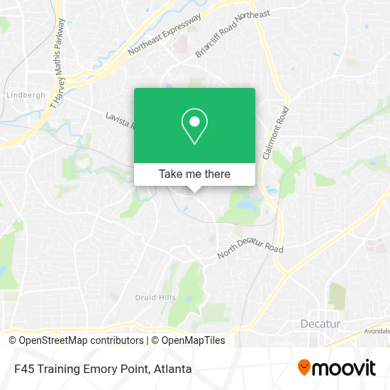 F45 Training Emory Point map