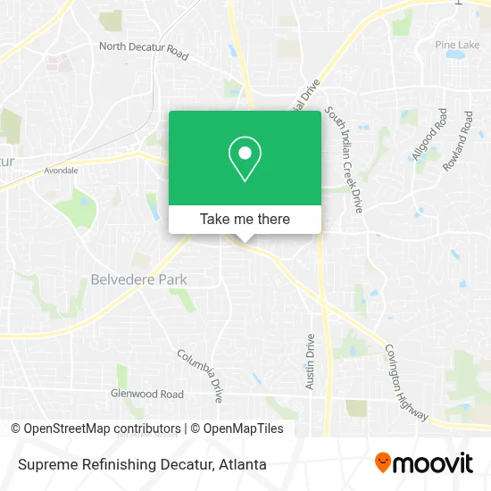 Supreme Refinishing Decatur map