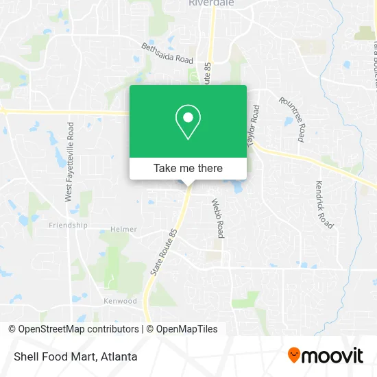Shell Food Mart map