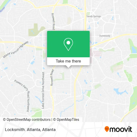 Locksmith. Atlanta map