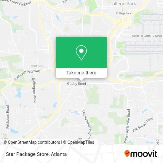 Star Package Store map