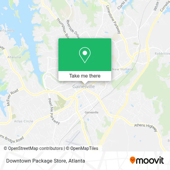 Downtown Package Store map