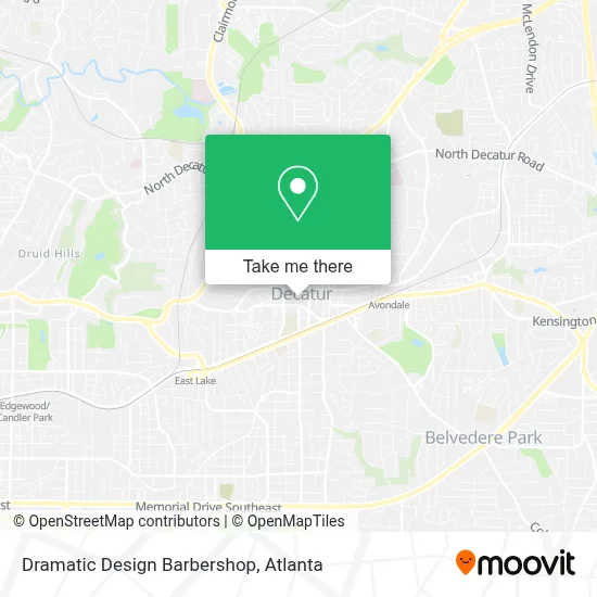 Dramatic Design Barbershop map
