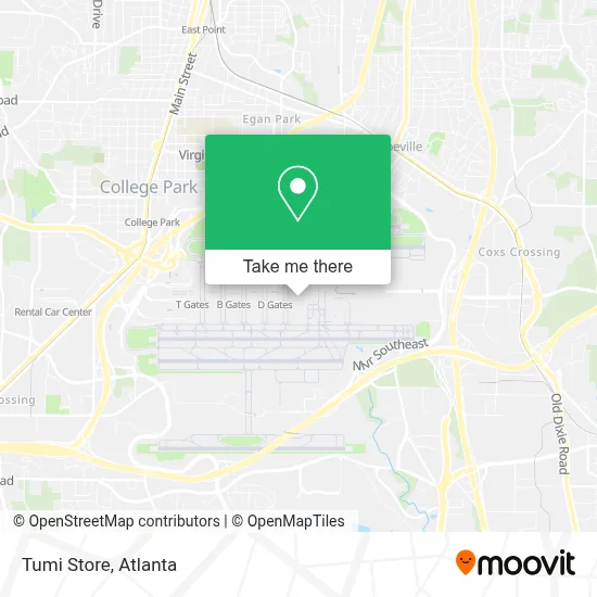 Tumi Store map