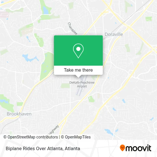 Biplane Rides Over Atlanta map