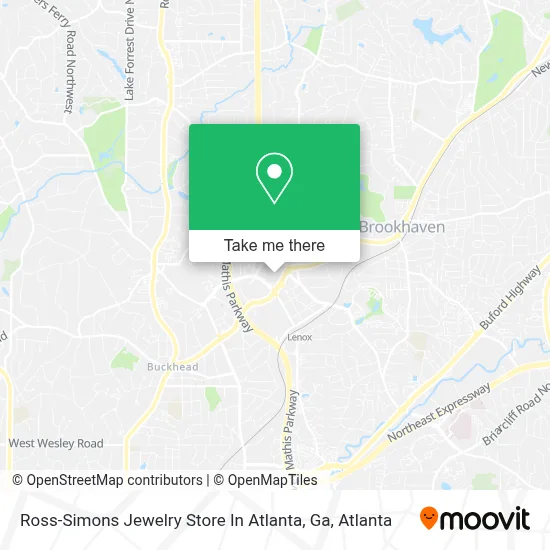 Ross-Simons Jewelry Store In Atlanta, Ga map