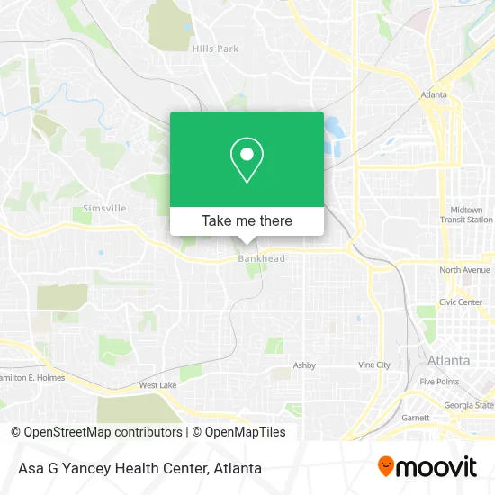 Asa G Yancey Health Center map