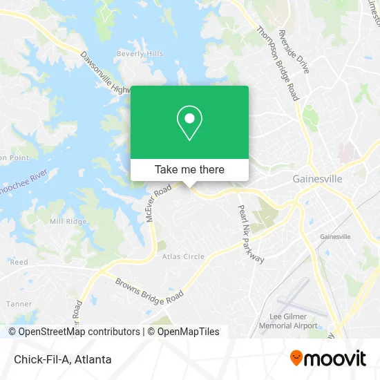Chick-Fil-A map