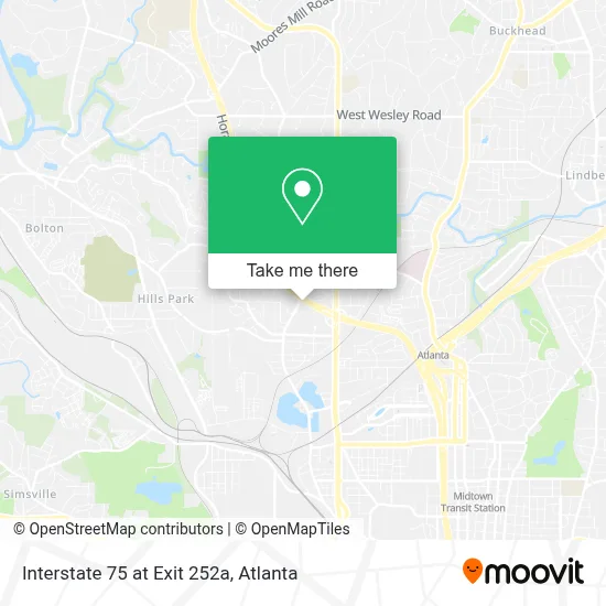 Interstate 75 at Exit 252a map