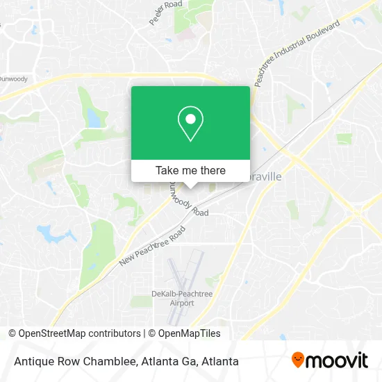 Antique Row Chamblee, Atlanta Ga map