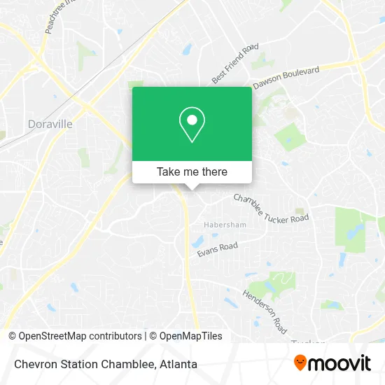 Chevron Station Chamblee map