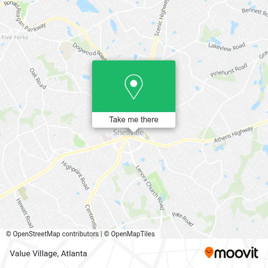 Value Village map