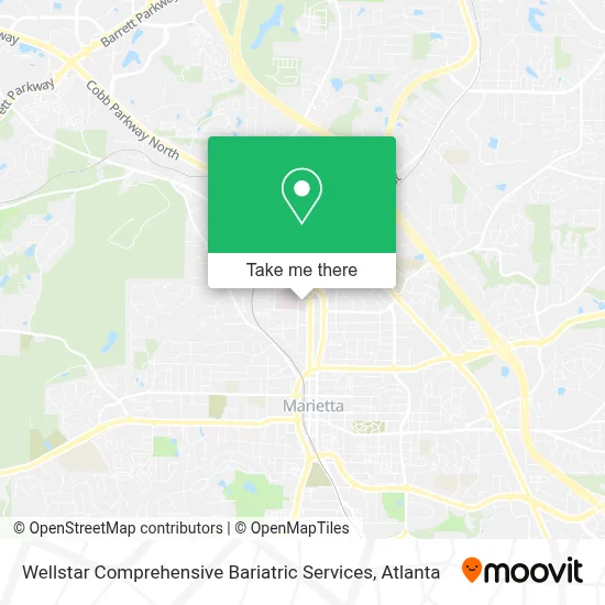 Wellstar Comprehensive Bariatric Services map