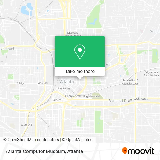 Atlanta Computer Museum map