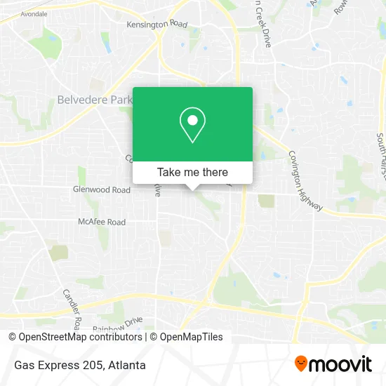 Gas Express 205 map