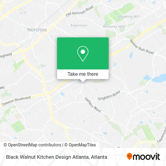 Black Walnut Kitchen Design Atlanta map