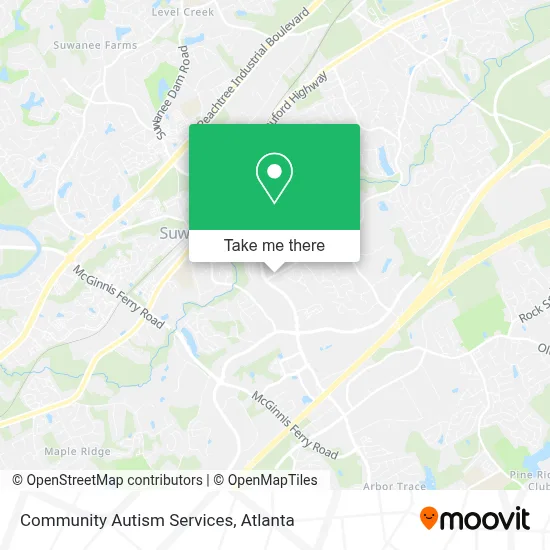 Community Autism Services map