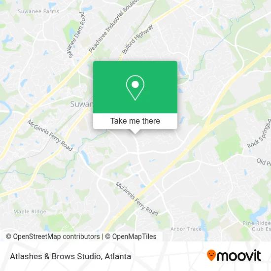 Atlashes & Brows Studio map