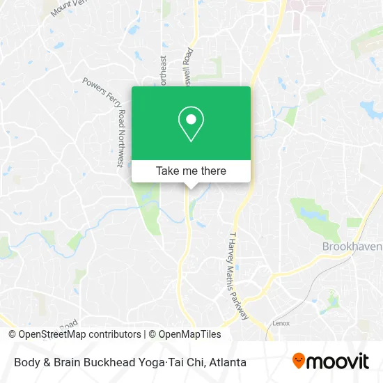Body & Brain Buckhead Yoga·Tai Chi map