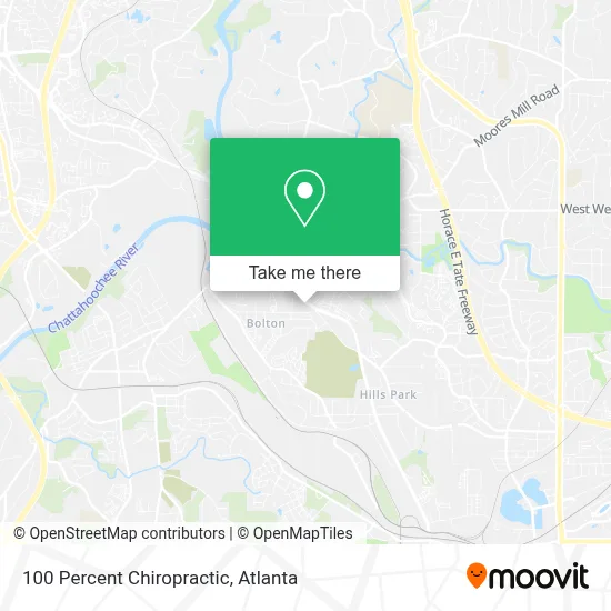 100 Percent Chiropractic map
