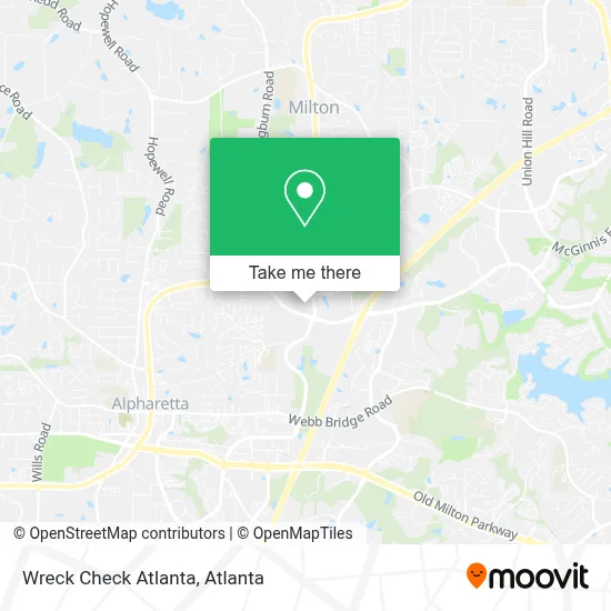Wreck Check Atlanta map