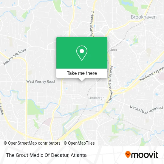 The Grout Medic Of Decatur map
