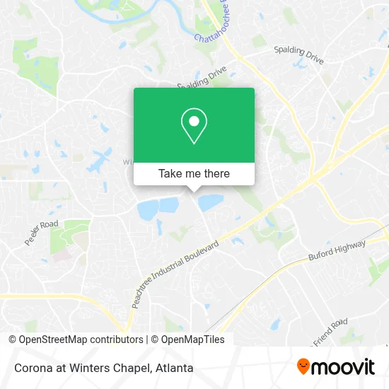 Corona at Winters Chapel map