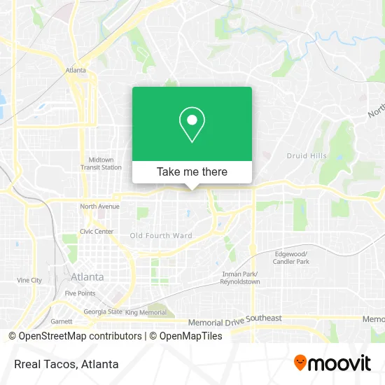 Rreal Tacos map