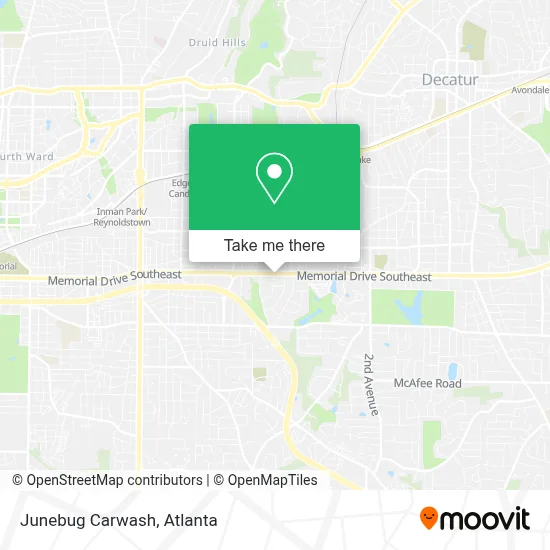 Junebug Carwash map