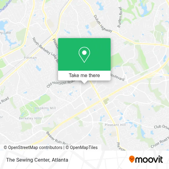 The Sewing Center map