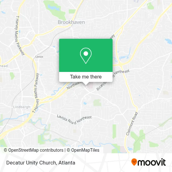 Decatur Unity Church map