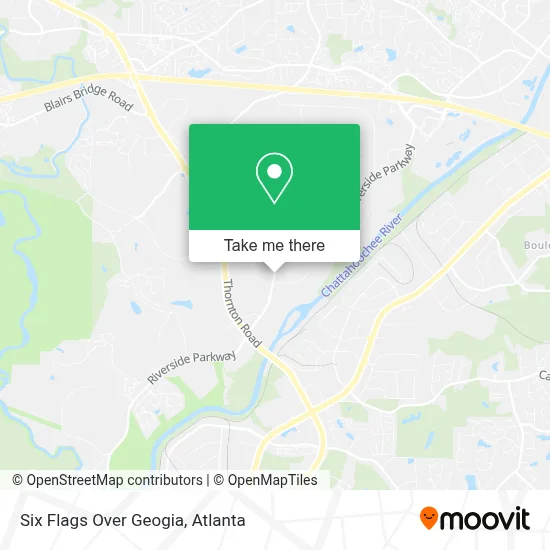 Six Flags Over Geogia map