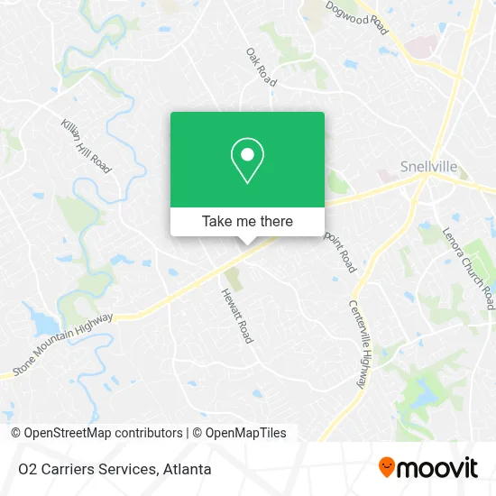 O2 Carriers Services map