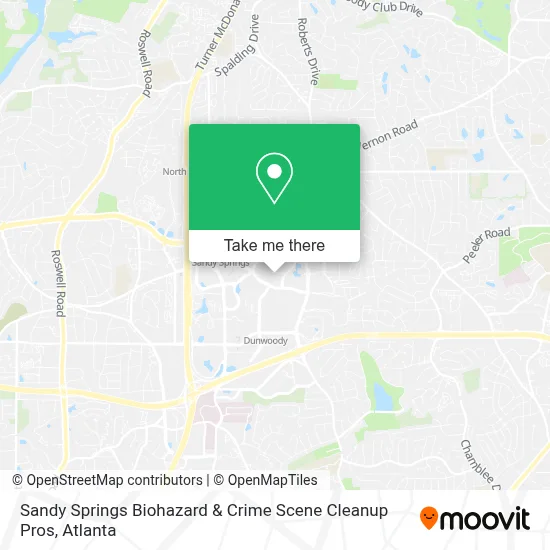 Sandy Springs Biohazard & Crime Scene Cleanup Pros map