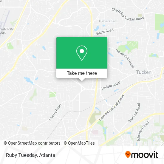Ruby Tuesday map