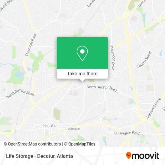 Life Storage - Decatur map