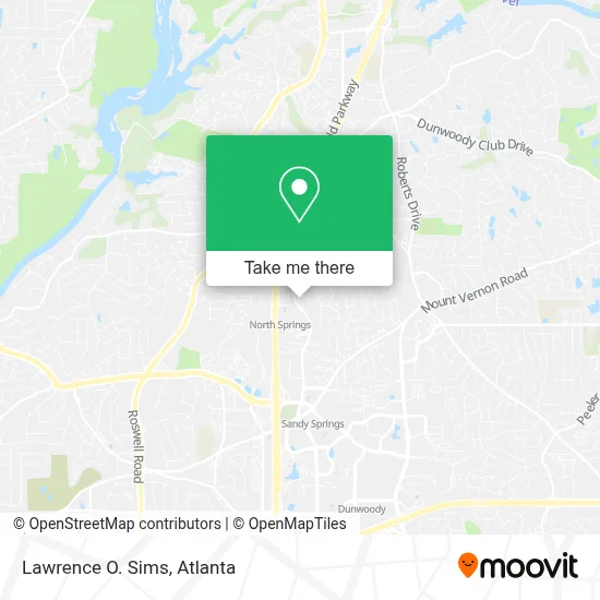 Lawrence O. Sims map