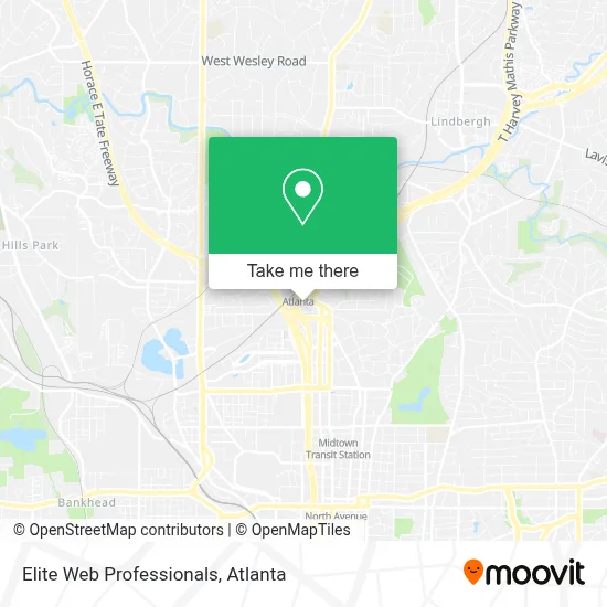 Elite Web Professionals map