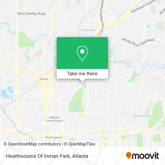 Healthsource Of Inman Park map