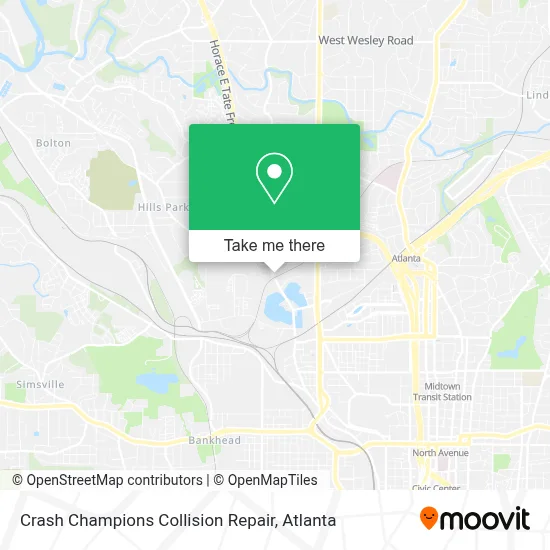 Crash Champions Collision Repair map