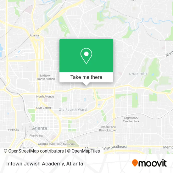 Intown Jewish Academy map
