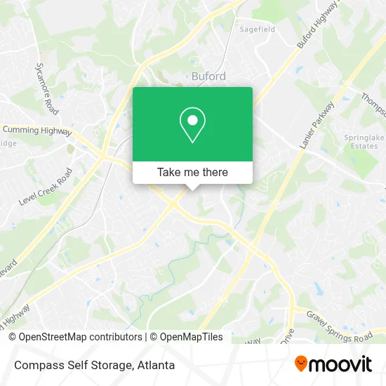 Compass Self Storage map
