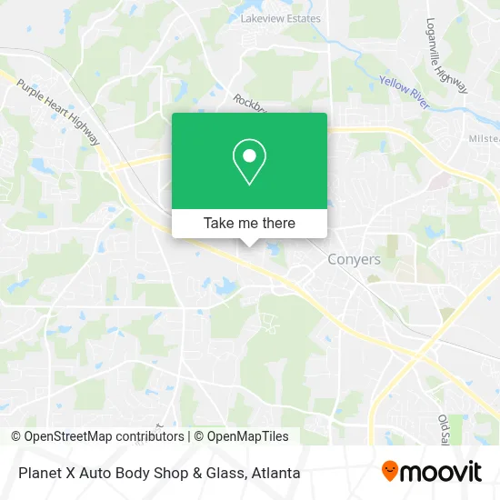 Planet X Auto Body Shop & Glass map
