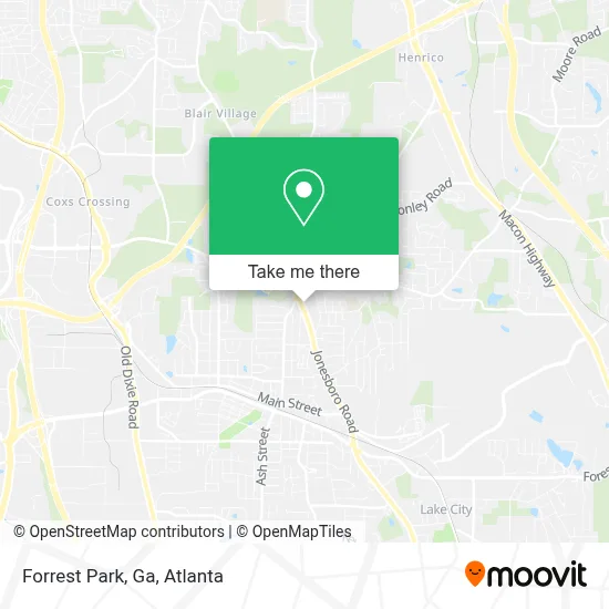 Forrest Park, Ga map