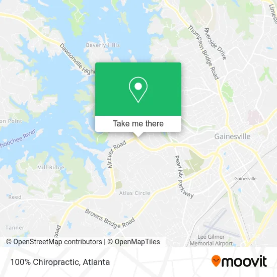 100% Chiropractic map