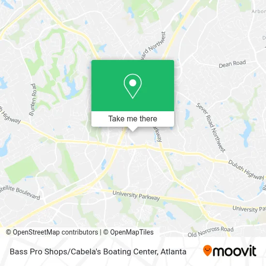 Bass Pro Shops / Cabela's Boating Center map