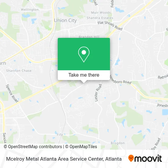 Mcelroy Metal Atlanta Area Service Center map