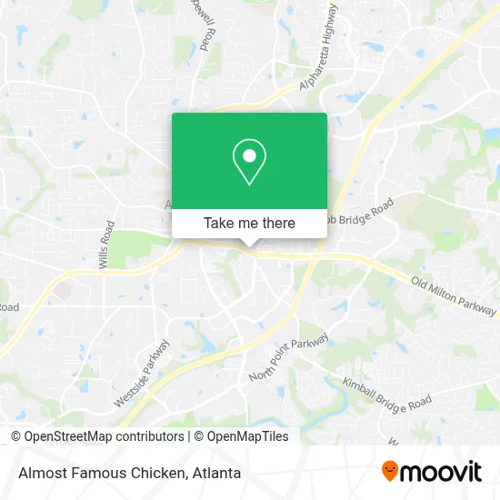 Almost Famous Chicken map