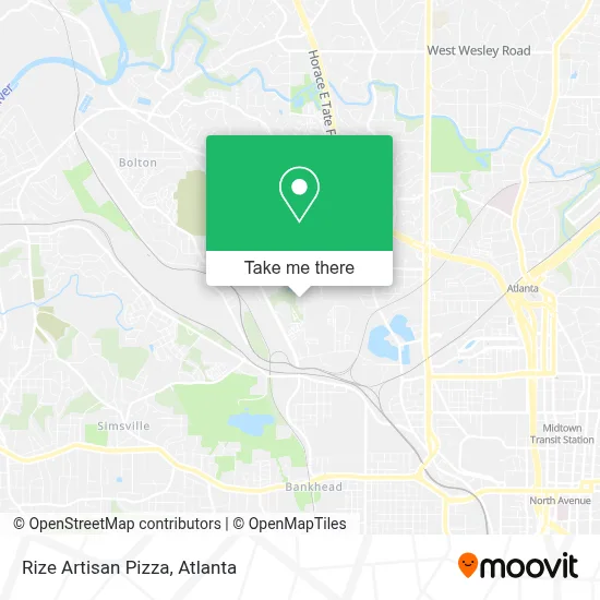 Rize Artisan Pizza map